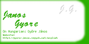 janos gyore business card